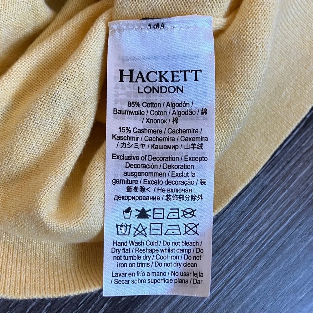 Hackett cotton cashmere v-neck sweater